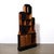 1930s Art Deco Walnut & Black Lacquer Skyscraper Style Bookshelf With Chrome Pulls For Sale - Image 9 of 12