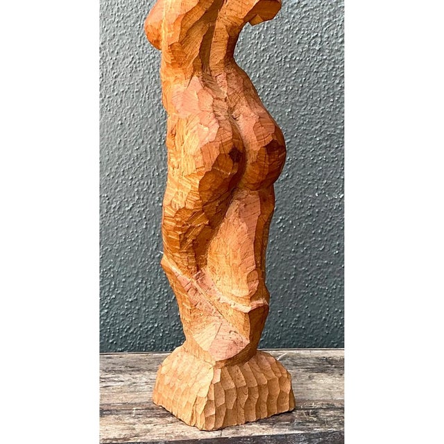 Vintage Abstract Wood Figurative Sculpture For Sale - Image 12 of 12