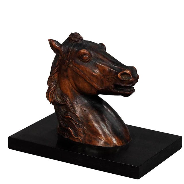 Early 20th Century Antique Wooden Carved Horse Paper Weight Ca. 1920 For Sale - Image 5 of 5