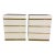 Pair of Vintage 1980s Postmodern Waterfall White Lacquer Nightstands For Sale