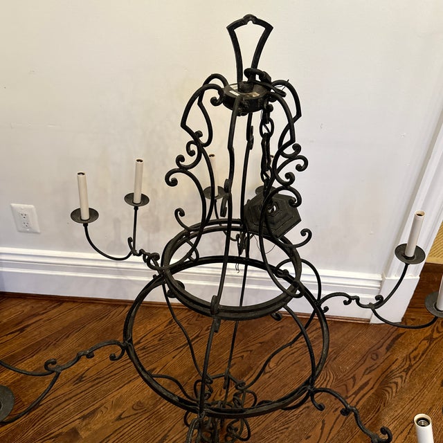Holly Hunt Formations Iron Chandelier for Holly Hunt For Sale - Image 4 of 12