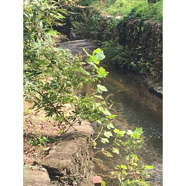 Goldenrod Late 20th Century " Mountainside Farm" Realist Rustic Landscape Oil Painting by John Lewis Egenstafer, Framed For Sale - Image 8 of 12