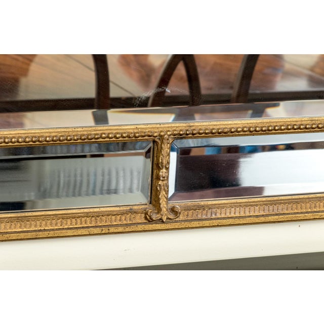 Gold Stunning 58” Friedman Brothers Louis XVI Giltwood Wall Mirror With Urn and Floral Crest For Sale - Image 8 of 13