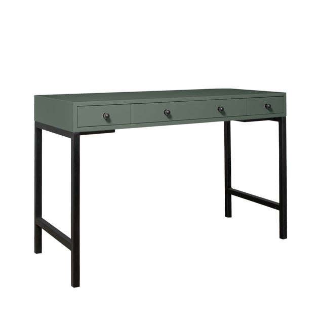 Dark Green Maple Writing Desk - Evergreen For Sale - Image 8 of 8