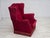 Danish Highback Lounge Chair in Velour with Ash Legs, 1970s For Sale - Image 14 of 18