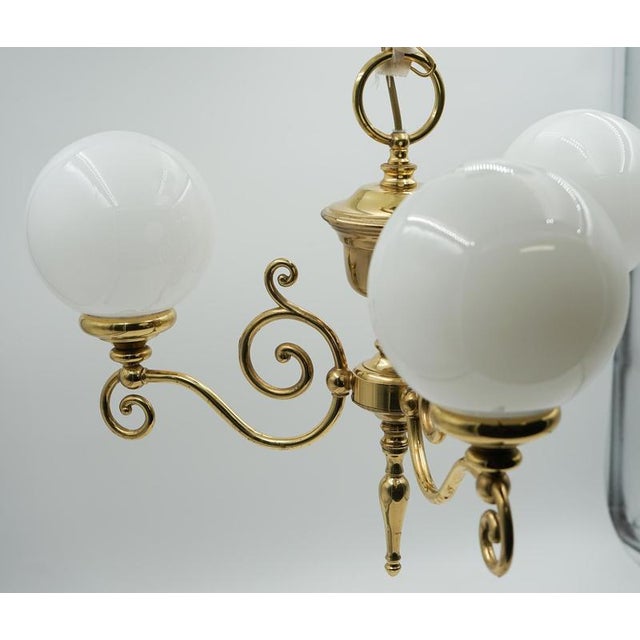 Vintage Art Deco Style Chandelier For Sale - Image 3 of 11