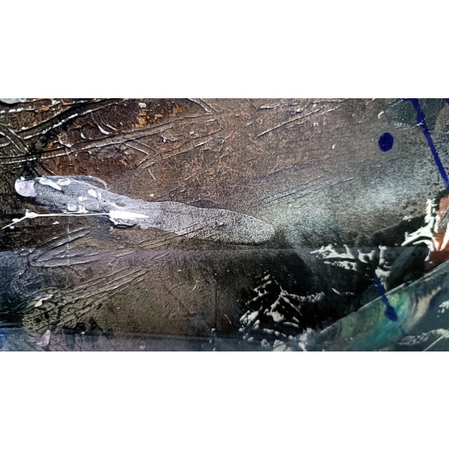 Ovidiu Kloska, Strong Desire to Fly Over a Night Lake, Acrylic on Canvas For Sale - Image 12 of 13