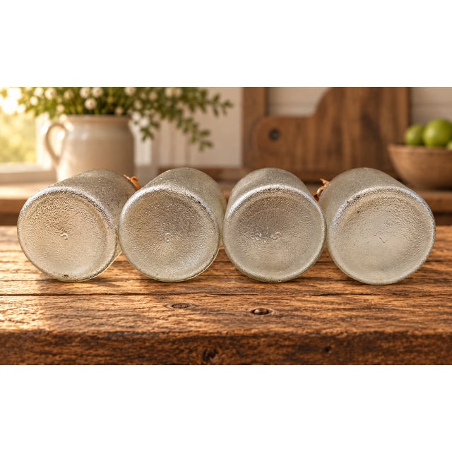 Glass 1920s Illinois-Pacific Ipg Textured Glass Jugs With Covered Stoppers, Set of 4 For Sale - Image 7 of 11