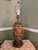 1950s Vintage 31" Japanese Satsuma Moriage Table Lamp With Pleated Shade For Sale - Image 5 of 18