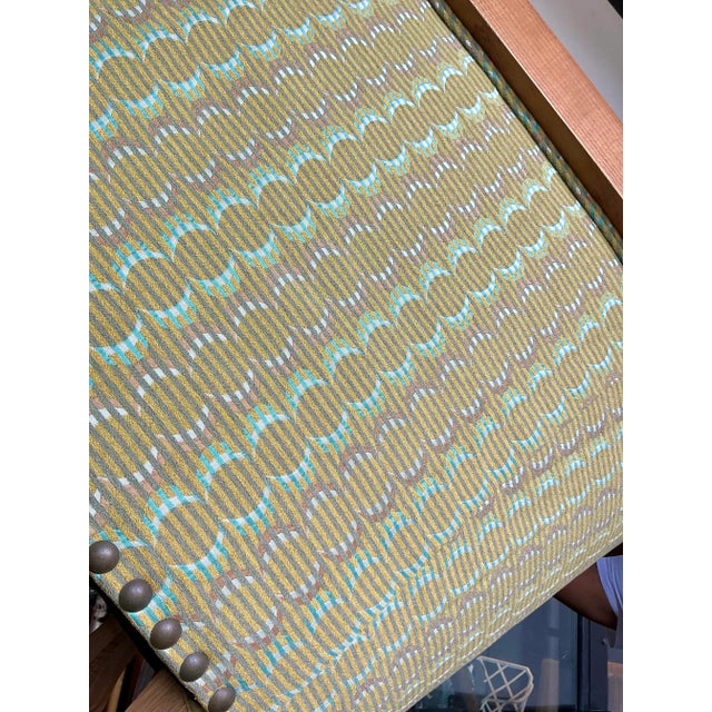 Late 20th Century Vintage Boho Wood Frame Lounge Chairs - A Pair For Sale - Image 5 of 9