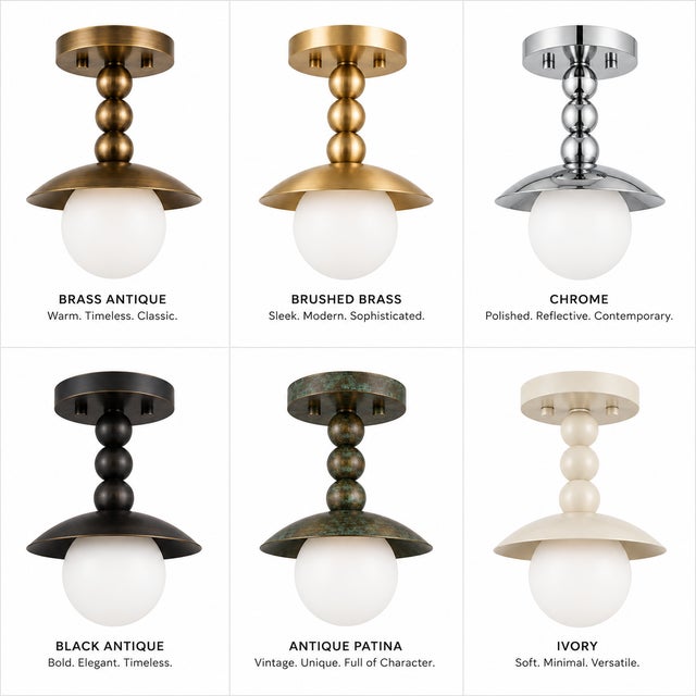 Add vintage warmth and timeless style to your home with this handmade brass flush mount ceiling light. Designed with a...
