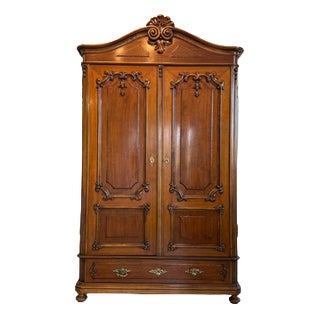 Baroque Wardrobe in Pine For Sale
