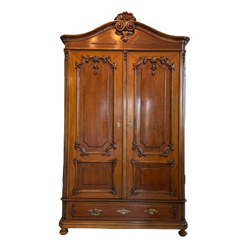 Baroque Wardrobe in Pine For Sale