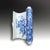 2000 - 2009 Antique Japanese Seto Blue and White Porcelain Scroll-Form Brush Holder For Sale - Image 5 of 7