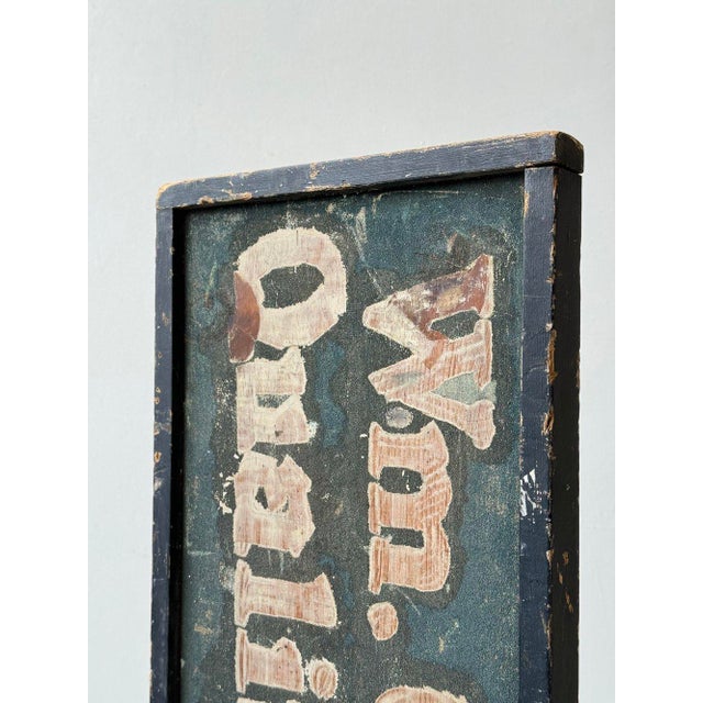 Antique "Wm. Cassidy Quality Signs" Smalt Sign Maker's Trade Sign, Circa 1880s For Sale In New York - Image 6 of 12