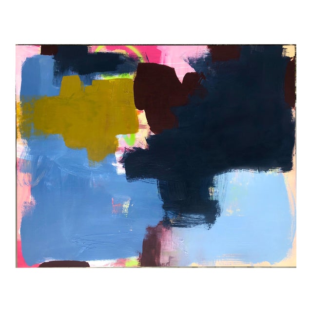 Mirtha Moreno, Large Abstract Acrylic on Panel Painting, 2019 For Sale