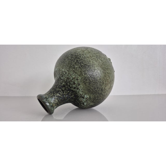 1960s Green Studio Ceramic Vase, Germany, 1960s For Sale - Image 5 of 16