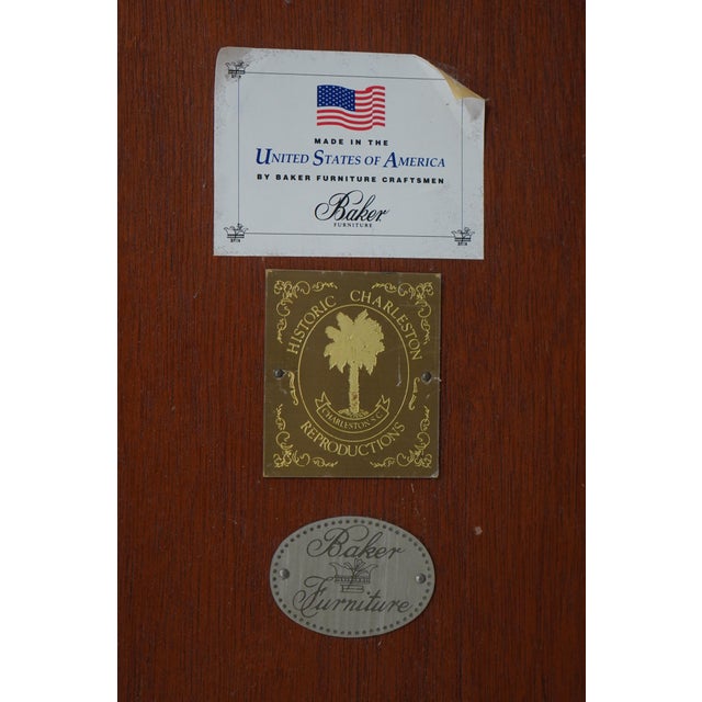 Baker Historic Charleston Mahogany Tray Top Table For Sale - Image 15 of 15