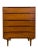 A beautifully crafted mid-century modern highboy dresser by Stanley Furniture, part of their "Distinctive Furniture by...