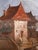 Sky Blue 19th Century French Coastal Harbor Marine Oil Painting in Giltwood Frame For Sale - Image 8 of 11