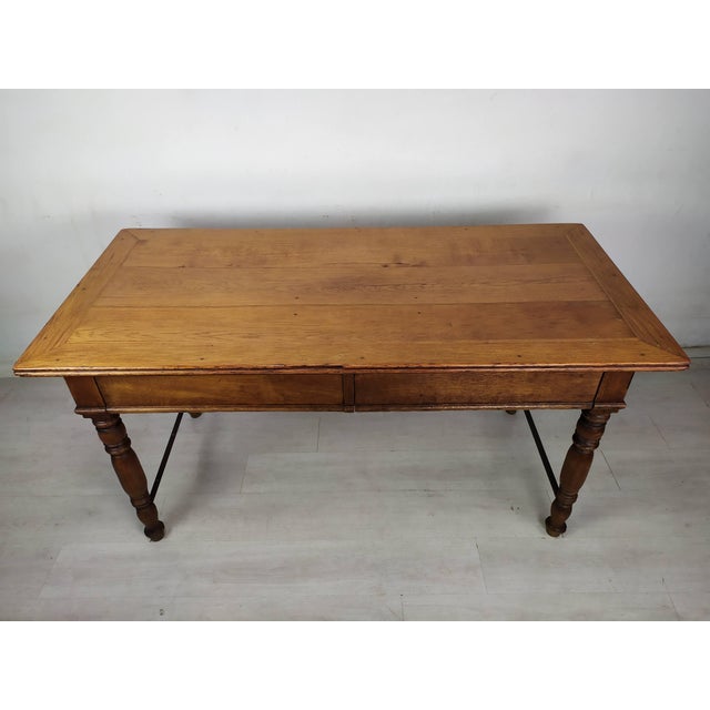 Tan Oak Work Table For Sale - Image 12 of 18