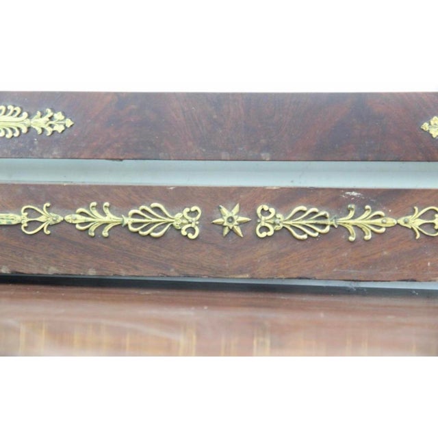 Early 19th Century Swedish or French Empire Majohamy and Gilt Pier or Dressing Table With Mirror For Sale In New York - Image 6 of 16