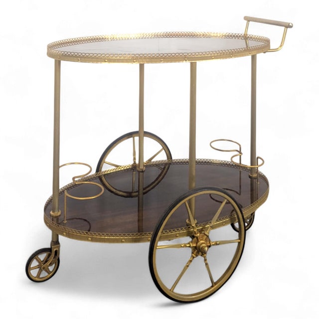 Vintage Serving Bar Cart For Sale - Image 7 of 7