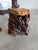 Vintage Freestanding Floor Mirror in Sculpted Tree Root Burl Frame With Stool For Sale - Image 11 of 12