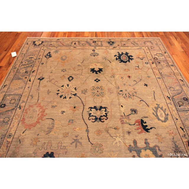 Modern Nazmiyal Collection Modern Decorative Luxurious Oushak Area Rug For Sale - Image 3 of 5
