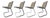 Chrome Cantilever Chairs with Cream Seat Cushions by Gastone Rinaldi for Rima, Set of 4 For Sale