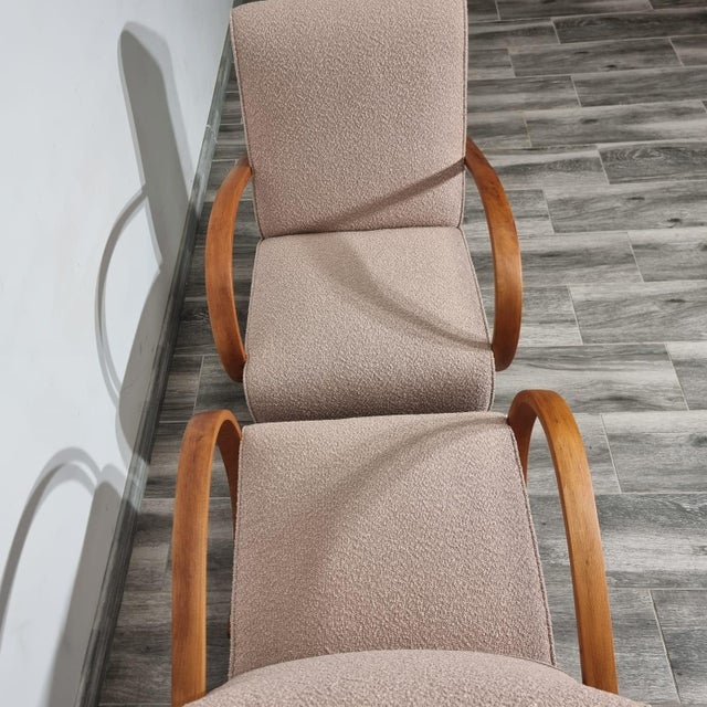 Art Deco Lounge Chairs from Jindřich Halabala, 1950s, Set of 2 For Sale - Image 10 of 16
