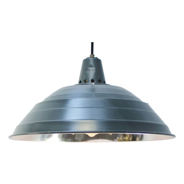 Vintage American Metal Mirror Medical Pedant Light For Sale