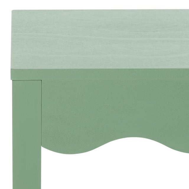 Spritely Home Litith Square Wave Accent Table in Sage For Sale - Image 4 of 8