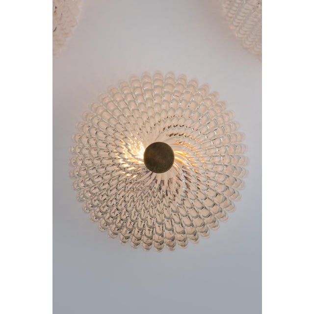 Murano Glass Ceiling Lamp from Venini, 1940s, Set of 3 For Sale - Image 6 of 11