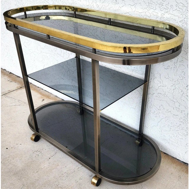 1970s MCM Bar Cart Rolling by Design Institute of America Dia For Sale - Image 5 of 17