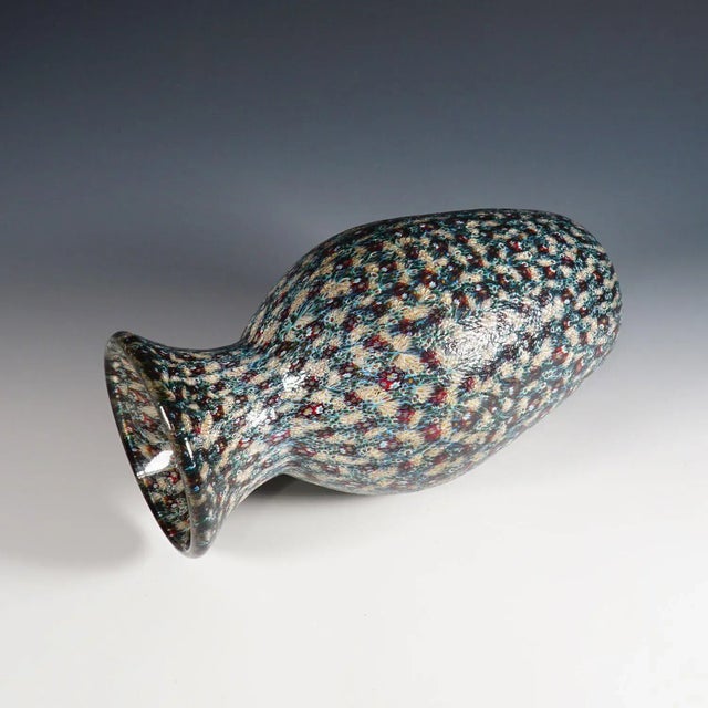 Iron Vase with Opaque Murrine Murano by Vittorio, 2000s For Sale - Image 6 of 8