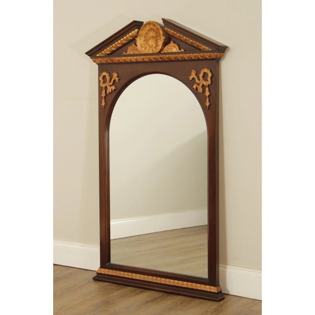 Neoclassical Huffman Koos Labeled French Empire Style Vintage Wall Mirror For Sale - Image 3 of 13