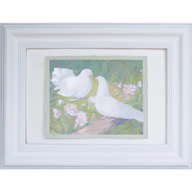 Framed Original White Dove Painting by Michelle Farro For Sale - Image 12 of 12