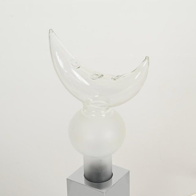 Horn Table Lamps in Murano Glass and Chrome from Mazzega, Italy, 1970s, Set of 2 For Sale - Image 6 of 12