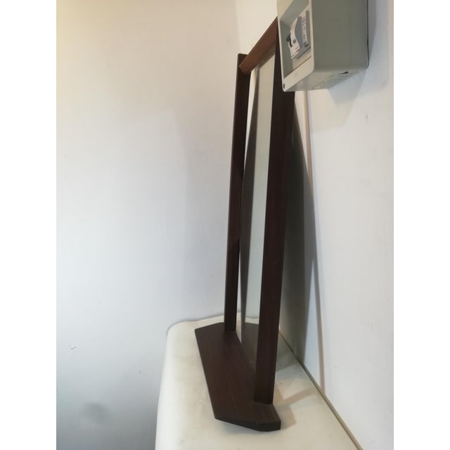 Vintage Wooden Mirror with Shelf, Italy, 1950s For Sale - Image 4 of 9