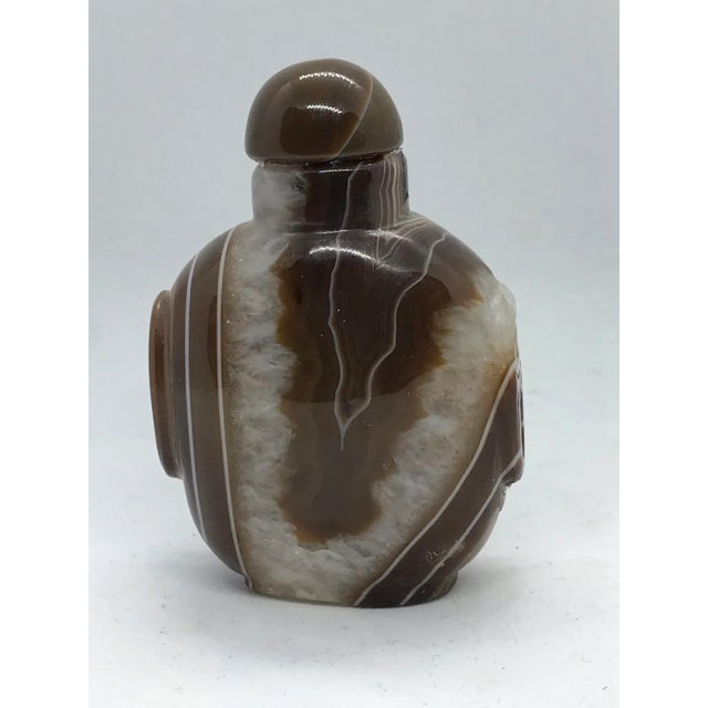 1970s 1970s Boswana Banded Agate Snuff Bottle For Sale - Image 5 of 12