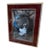 Burgundy and Brass Tabletop Picture Frame For Sale