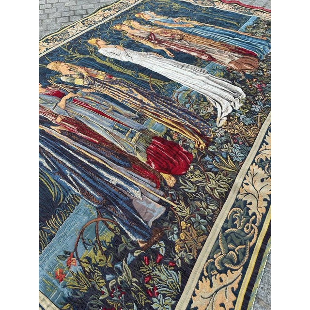 Large Jaquar Tapestry with Marriage Design, 1980s For Sale - Image 12 of 18