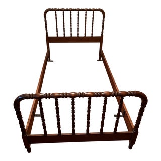1930s Antique Jenny Lind Twin Spindle Bed For Sale