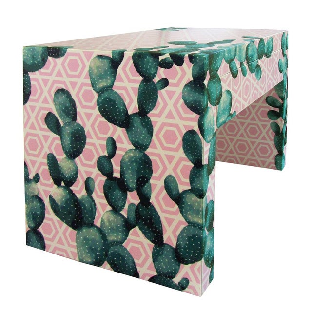 2000 - 2009 Cactus Captured Restyled Bedside Table by Habitat Improver For Sale - Image 5 of 11