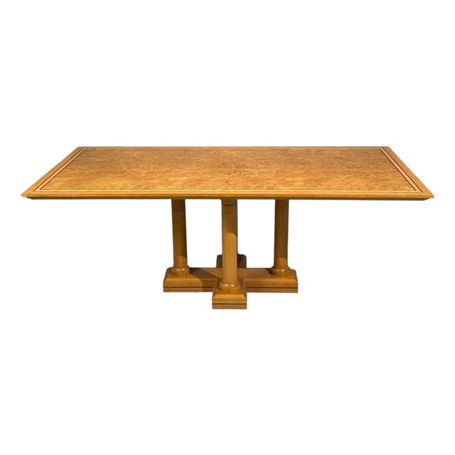 David Linley, Inlaid Dining Table, Burlwood Oak, United Kingdom, 2000s For Sale