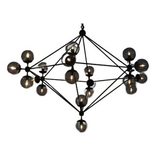 NOIR Pluto Chandelier, Large, Black Iron For Sale