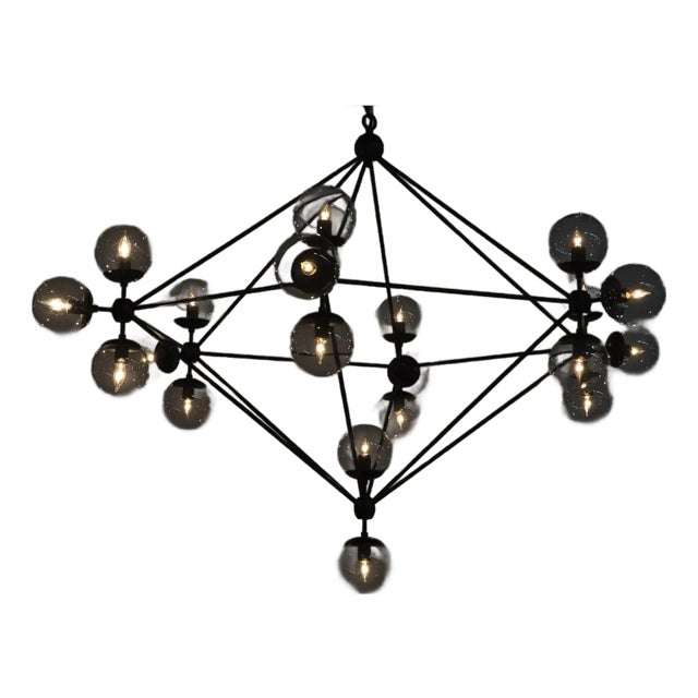 NOIR Pluto Chandelier, Large, Black Iron For Sale