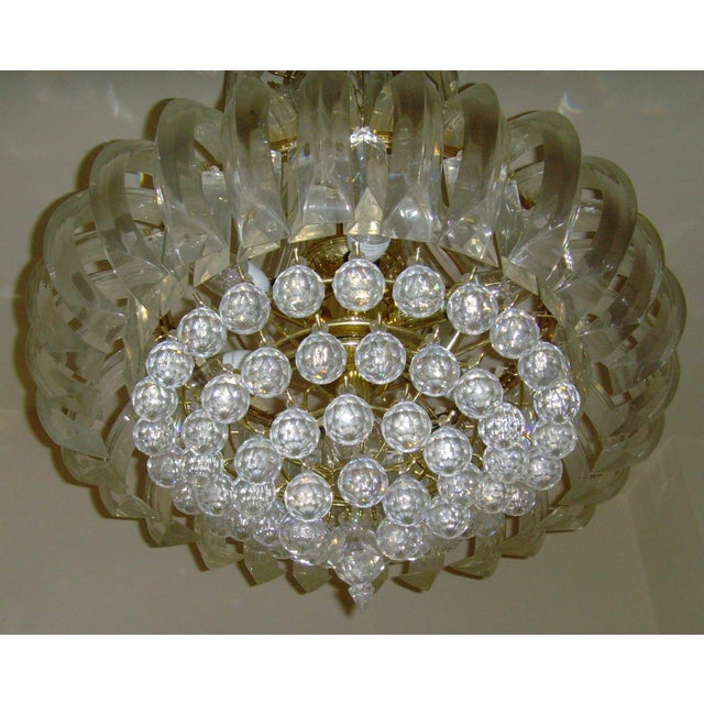 1970s Contemporary Lucite and Metal Chandelier For Sale - Image 11 of 13