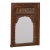 Vintage Indian Teakwood Carved Window Frame Mirror For Sale